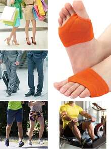 1 par de calcetines invisibles de media punta con separador de dedos para mujer, con cojín de esponja, elásticos, transpirables, suaves, antideslizantes y sin costuras - Multicolor - Ver 8