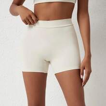DIAS FIT JOY High Waist Butt Lifting Sports Shorts, Women's Nylon Yoga Shorts, Workout And Fitness Sports Pants - 海軍藍 - 查看 3