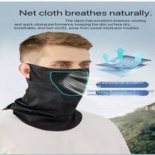UV Protection Face Mask/Neck Gaiter UPF 50+ Reusable Sun Protection Mask Breathable Ice Silk Neck Guard For Golf, Hiking, Running, Cycling, Outdoor Sports, Summer Ear Loop Men's Sun Protection Mask Neck Guard Full Face UV Protection Ice Silk Cycling Fishing Outdoor Neck Gaiter Mask - Multiple Styles - View 3