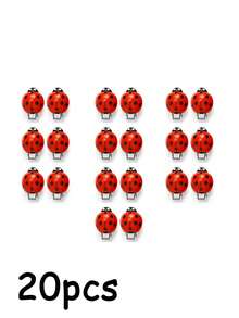 10pcs/20pcs Ladybug Hair Clips, Red Hair Clips, Animal Shaped HairClips, Suitable For Girl, Insect Hair Clips, Back To School HairAccessoriesno - Multicolor - View 8