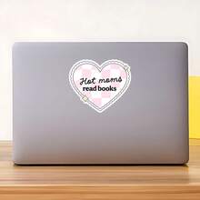 1PC Bookish Girlie Decal Sticker, Hot Moms Read Books Typography Vinyl Sticker For Kindle Laptop, Waterproof Bookworm Sticker For Water Bottle Journal Travel Case, Cute Gift For Book Club Members BFF Girls - S2370 - View 9