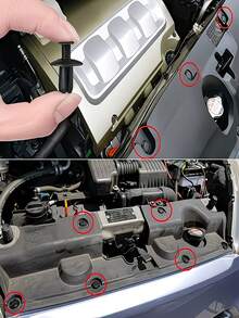 105pcs Car Interior Disassembly Tool Set, Includes Universal Nylon Plastic Car Rivets, Suitable For Car Door Panels And Bumper Body Panel Repair Kit, Equipped With Pry Bar Tools And Clips, Used For Vehicle Maintenance, Multi-Function Heavy Duty Plastic Rivet Tool Set - A - View 4