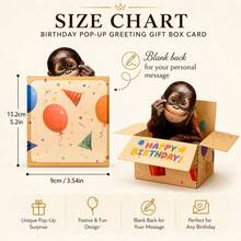 4pcs/2pcs Funny Happy Birthday Pop-Up Card Gift Box - Decorative Box With Humorous Gorilla, Writing Space On The Back Of The Gift Box, Funny Birthday Greeting Card, Perfect Birthday Gift For Family And Friends - View 3