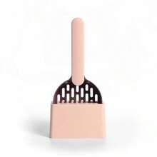 Cat Litter Scoop Plastic Cat Litter Scoop With Base Self-Cleaning Cat Litter Box Scoop Kitten Toilet Cleaning Tool Cat Supplies - Multicolor - View 5
