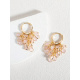 Pendientes multicolores de jade rosa