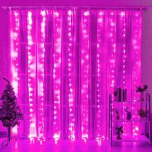 Luces de Cortina LED, 8 Modos de Iluminación, Con Control Remoto (Baterías No Incluidas). Luces de Decoración de Pared para Hogar, Dormitorio, Sala de Estar, Escenario - Alimentadas por USB, Decoración de Fondo para Fiesta de Cumpleaños, Apertura Escolar, Propuesta, Boda, Celebración, Luces de Hada, Decoración de Iluminación para Día de San Valentín, Halloween, Navidad, Luces de Hada de Cuento de Hadas, Luces de Cortina LED - Luces de cortina alimentadas por USB - Ver 25