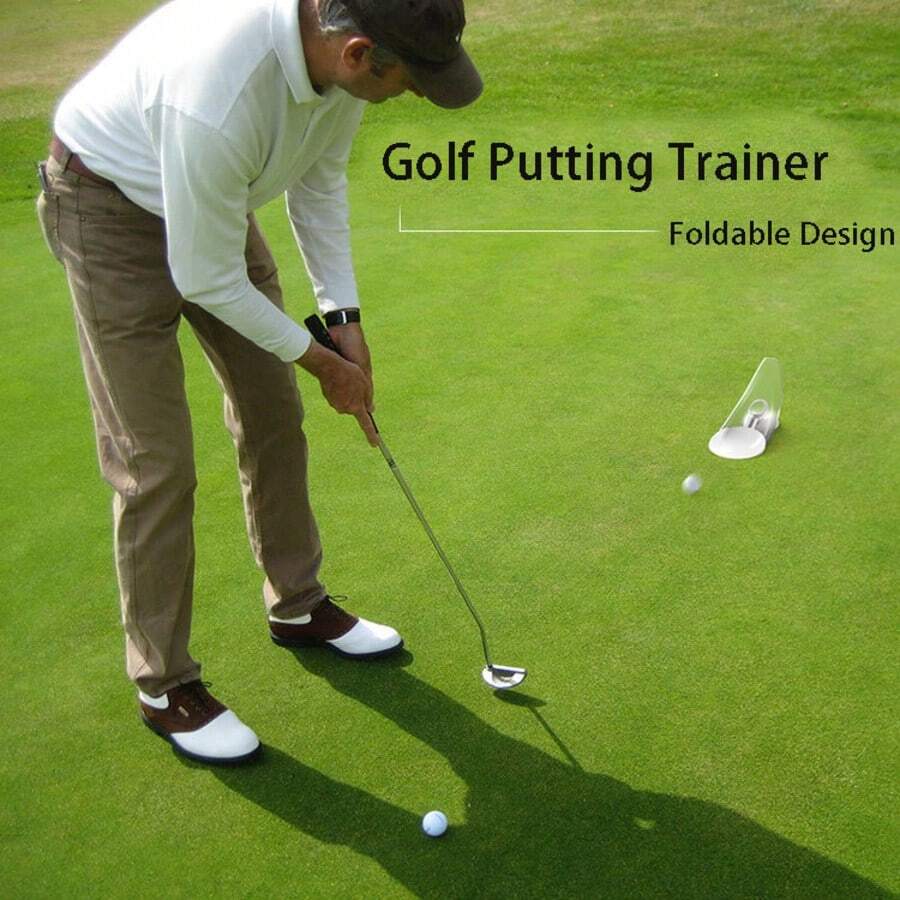 Foldable Golf Putting Trainer Indoor Outdoor Swing Practice Training Aid - Multicolor - View 1