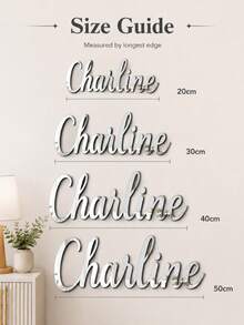 Custom Acrylic Mirror Stickers With Personalized Text And Gold/Silver Letter Decor - No Power Needed, Luxury Home Decor To Create A Fashionable Ambiance - Multicolor - View 5
