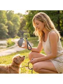 Portable Spherical Foldable Rechargeable Dog Water Bottle, Suitable For Outdoor Use - 285ml - View 6