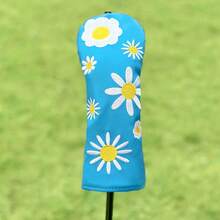 1pc Small Sunflower Golf Club Head Cover, Suitable For Driver/Fairway Wood/Hybrid, Golf Club Head Cover And Wood Head Cover, Durable And Protective Sports Accessory, Perfect For Golfers - Multicolor - View 7