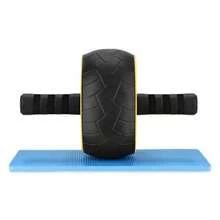 New Single-Person Strength Training Equipment Abdominal Roller, Equipped With Durable Elastic Resistance Band Stability System, Made Of Wear-Resistant And Pressure-Resistant ABS Material, Reinforced Structure. This Is A Universal Fitness Equipment Suitable For Abdominal Muscle Training, Shaping, Fat Burning And Stretching. Convenient To Carry. - Yellow - View 8