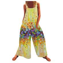 Moda Femenina Europea y Americana, Nuevo Verano 2026, Mono de Talla Grande con Estampado, Tirantes Sueltos y Piernas Anchas - L4 - Ver 10
