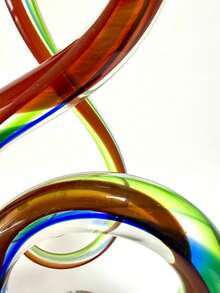 Hand-Blown Colorful Glass Music Symbol Nordic INS Style Home Decor Art Ornament - View 5