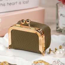1pc Portable Mini Jewelry Box, Travel Earring, Ring, Accessory Storage Box - Lilac Purple - View 7