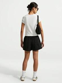 Nike Women's AS W NSW NK CHLLKNT MDCRP TEE Short Sleeve Knit Collarless T-Shirt TIM6415-133 - White - View 5