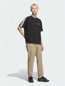 Adidas 男士 ES+ 3S S/S 短袖針織無領T恤 TKF3736 - 黑色 - 查看 6