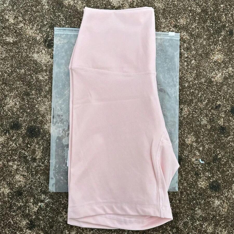 Solid Color Women's Fitness Sports High Waist Yoga Short Leg Cycling Full Body Workout Jog Squat Proof Inner Pocket - 銀色 - 查看 1