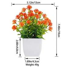 Simulation Mini Plant Bonsai Indoor Small Artificial Plant Home Office Farmhouse Bathroom Decoration Holiday Decorations - Multicolor - View 9