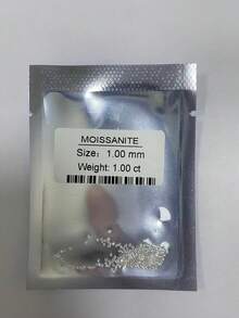 100% 小莫桑石 白色 D 色圓形切割莫桑石散石，適用於珠寶製作（數量有誤，請參考重量 1ct） - 白色 - 查看 23
