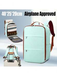 myco bags 2026新款轻便航空认证随身背包，瑞安航空40x20x25单肩包，简约背包，男女通用，学生适用，可装笔记本电脑，适合徒步旅行，尼龙材质，返校礼物 - 彩色 - 查看 17