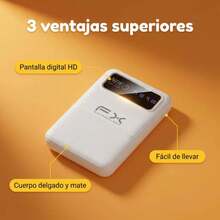 5000mAh Mini Portable Fast-Charging Battery With Integrated USB Cable And Digital Display. Multifunctional Portable External Charger For Mobile Phones With High-Brightness LED Light, An Essential Battery For Travel, Featuring A Smart Digital Display And USB-C Port. - Multicolor - View 10