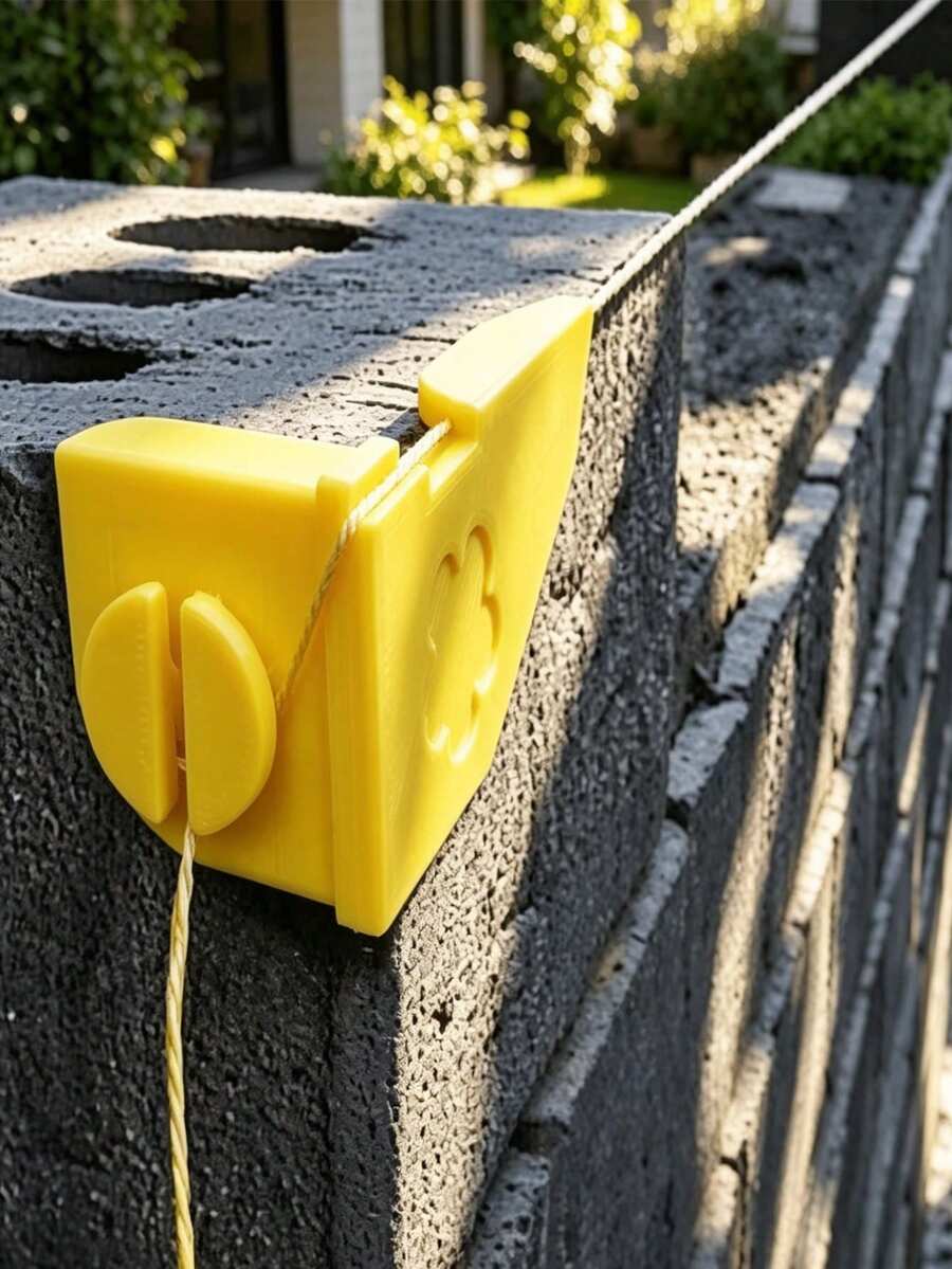 塑膠磚線錨定器,建築線錨定角架,塑膠砌磚工具,工地線條固定裝置,磚角線夾,砌磚輔助工具,用於將線條固定在磚/塊角,給砌磚工和磚匠的驚喜禮物 - 多色 - 查看 1