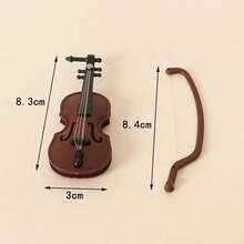 Dollhouse Violin 3D Creative Miniature Toy Ornament Photography Prop Decoration Music Creative Decor - Multicolor - View 7