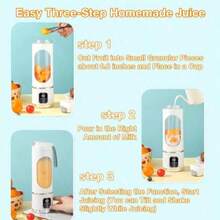 Portable Juicer Cup, Fresh Juice! 12-Blade Powerful Blending, USB Rechargeable, 1500mAh Long Battery Life, Large Capacity, Easy To Clean, Multiple Colors Available, Cannot Be Used If Bottle Is Not Tightened - Multicolor - View 12
