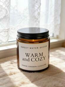 1pc Large Home Decor Scented Candle Cup, Jar Candle, Mother's Day Gift, Birthday Candle Gift, Gift For Girlfriend And Friends, Home Decor - one-size - View 5