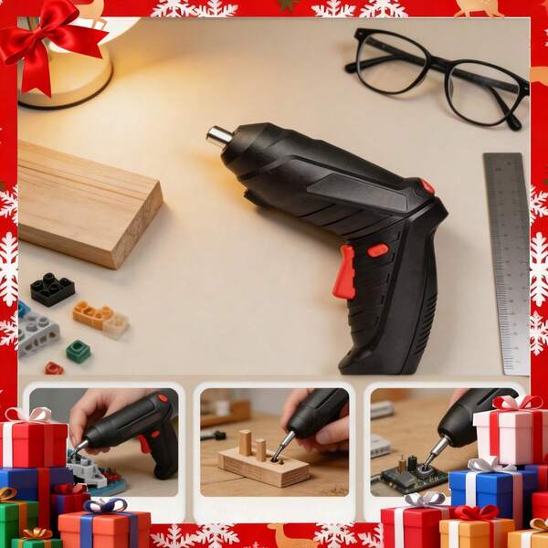 47-Piece Cordless Screwdriver Set, mini and portable, adjustable size with powerful torque. Comes with multiple matching bits, suitable for DIY enthusiasts and professional maintenance workers.