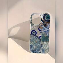 1pc Funda para Teléfono de Hilo con Pluma de Rana Azul, Adecuada para iPhone 11 12 13 14 15 16 XS XR X 7 8 Plus Pro Max SE Series, Perfecto como Regalo para Novia, Novio o para Ti Mismo. - Multicolor - Ver 3