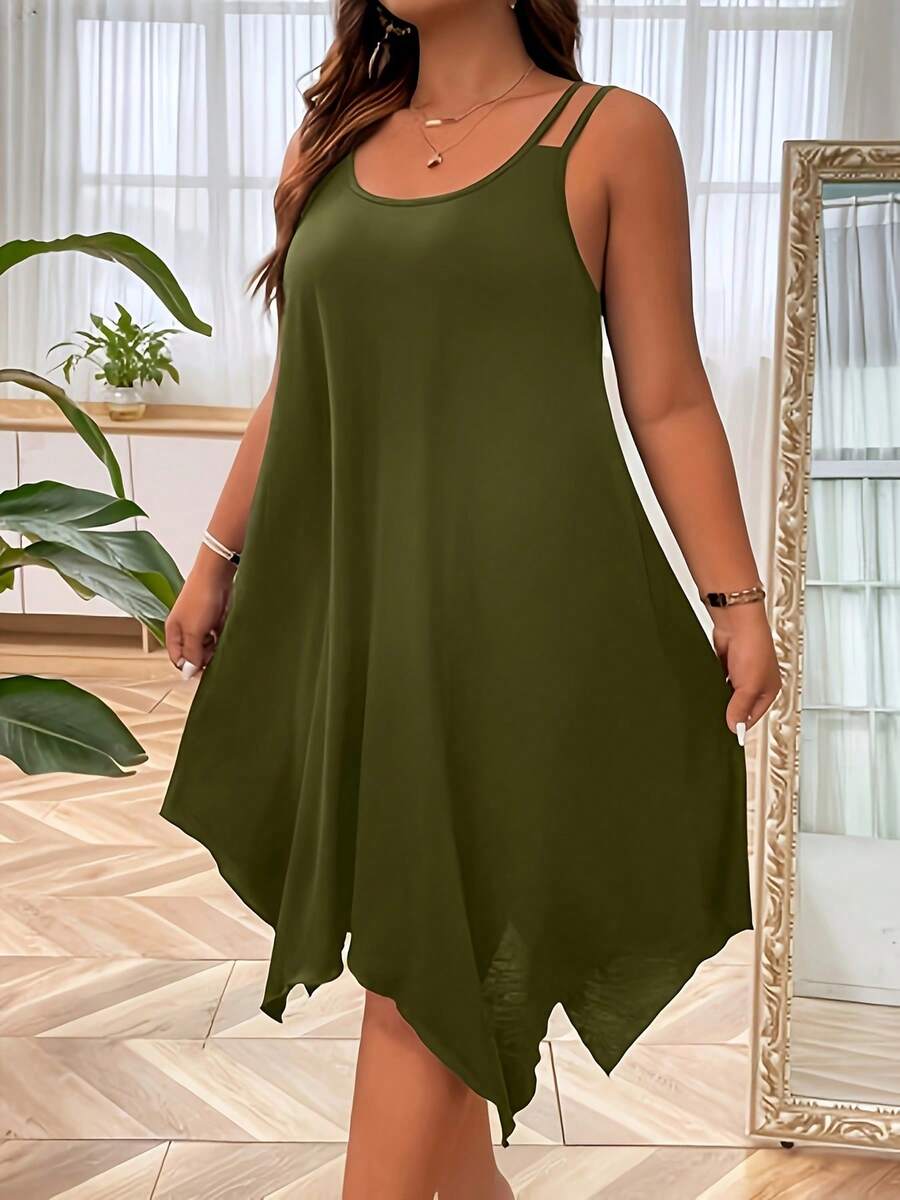 Available In Solid Colors And Prints, Easy To Pair With Sandals, Sneakers, Ankle Boots, Or Heels. Perfect For The Beach, Brunch, A Casual Office Look, Or A Dressy Night Out. - 軍綠色 - 查看 1