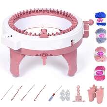 Smart Knitting Machine With 48 Needles, Round Spinning Loom, Row Counter, Double Loom Rotating Table And Complete Set, Kit For Socks, Hats, Pumpkins - A - View 1