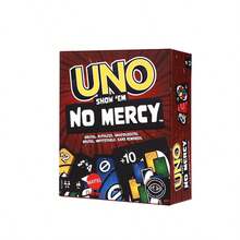 Mattel UNO Show 'Em No Mercy 卡牌遊戲,經典配對卡牌搭配獨特強大功能卡,可攜式多人旅行遊戲,適合家庭遊戲之夜與派對,生日、聖誕、節日禮物,適合青少年、成人與遊戲收藏家 - 毫不留情 - 查看 4