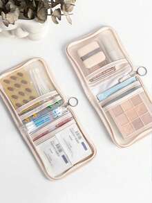 1 pieza Bolsa portátil para pastillas, caja compacta para pastillas y kit de primeros auxilios, bolsa para pastillas con diseño, puede almacenar tabletas y cápsulas, impresa con patrón de "cápsula", conveniente para viajes, adecuada para uso diario/al aire libre/viajes, esencial para la salud - Multicolor - Ver 9