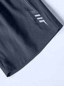 Men's Quick-Dry Breathable Sports Shorts, Comfortable Elastic Drawstring Waist, Zipper Pockets, Lightweight High-Performance Athletic Shorts Summer - Grey - View 7