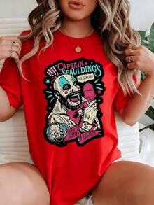 1 paquete de gráficos presenta un payaso peculiar sosteniendo con alegría un helado derretido, con fuentes retro vívidas, estrellas coloridas y un humor divertido, creando una mezcla de esti - Rojo - Ver 1