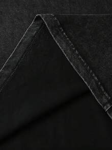 Tin Island Dark Fashion Brand, Vintage Black Wide-Shoulder T-Shirt With Washed And Distressed Effect, American Football Print, Casual Cotton T-Shirt, Regular Length, Neck - 黑色 - 查看 4