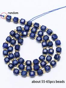 Natural Stone Colorful Faceted Square Beads, Faceted Square Loose Spaced Beads For Jewelry Making Diy Unique Bracelets, Necklaces, Earrings Crafts - Multicolor - View 58