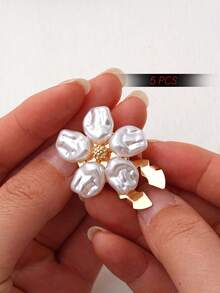 1/2/5 قطع أغطية أزرار نسائية 30 مم بشكل زهري ثلاثي الأبعاد غير متماثل من اللؤلؤ عالية الجودة، أغطية أزرار معدنية، أغطية أزرار قابلة للفصل مع مشابك، أزرار زخرفية ثلاثية الأبعاد بشكل زهري، زر كبس مع كماشة، مناسبة للفساتين وفساتين السهرة وإكسسوارات القمصان - متعدد الألوان - مشاهدة 19