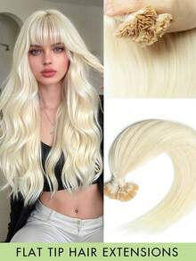 Flat Head Keratin Hair Extensions 12-24 Inches Invisible F-Head Human Hair Extensions High Quality Natural Look Suitable For Fine Hair Wedding Daily Party Use Human Straight Hair Extensions - Multicolor - View 22