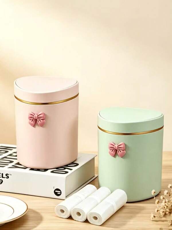 Mini Trash Can With Lid, Plastic Desktop Garbage Bin, Flip-Top Design To Prevent Odor Leakage, For Storing Fruit Peels And Shredded Paper On Desktops, Keeps Desk Tidy, Suitable For Bathroom, Home Desk Decor, Coffee Table, Office, Living Room