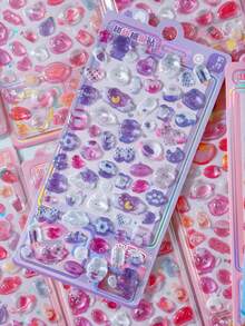 Cute Candy Party 3D Stickers, Embossed 3D Stickers, Phone Case Decoration, Cute Scrapbook Decoration, Kawaii Handmade Gift - 彩色 - 查看 3