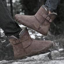 Autumn/Winter Thermal Lined Warm Snow Boots Five-Finger Sole Design Unisex Couple Style Soft Bottom Comfortable Thick Thermal Soft Boots - Coffee Brown - View 5