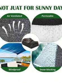 UV Protection Sun Shade Cloth With Eyelets, Aluminum Foil Shade Net, Breathable Balcony Privacy Screen, HDPE Heavy Duty Shade Cloth, Suitable For Greenhouse, And Plant Cultivation, Rectangular Shade Sail, Outdoor Gazebo, Backyard Sun Protection, Windproof Privacy Shade Net, Patio, Parking Lot Sun Screen, Shade Net, Shade Cloth, Shade Sail, Outdoor Sun Protection Screen, UV Protection Net - Shade Net - View 7