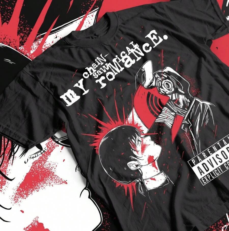 POWER T-Shirt Teufel Anime Manga Denji Power Geschenk T-Shirt Schwarz - Schwarz - Übersicht 1