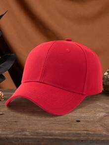 1pc Men's Black Multi-Color Solid Plain Outdoor Casual Fashion Adjustable Size Sun Protection Baseball Cap With Hook And Loop, Suitable For Sports, Daily Wear, Fishing, Team, Camping, Versatile - Multicolor - View 15