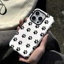 [Expédition 24h depuis DE/FR/ES]Coque de téléphone Apple 17 16 22 23 24 25 26 Galaxy : Motif de patte de chien, Coque deux-en-un avec film - Durable, double couche pour une protection supérieure, longue durée, anti-chute - Compatible avec iPhone 16, 15, 14, 13, 12, 11, 8, 7, X, XS, XR, Plus, Pro, Max, SE2, SE3, Cadeau d'anniversaire ou de mariage parfait pour les amis et la famille - 1 image couleur - Voir 2