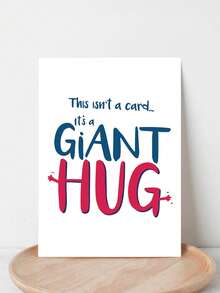 1張「Big Hug」鼓勵卡附信封，感謝與想念問候卡，適合社交距離，送給家人與朋友，彩色紙鼓勵卡 - 多色 - 查看 4