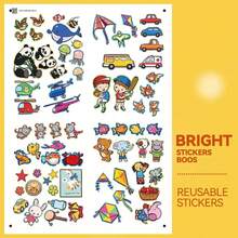 Colorful Sticker Activity Workbook With Animal, Fruit And Everyday Object Patterns, Easy-To-Peel Stickers, Suitable For Sorting And Comparison Games, Develops Focus And Observation Skills, Perfect For Home Or Travel Use Back To School - 亮色貼紙 - 查看 10